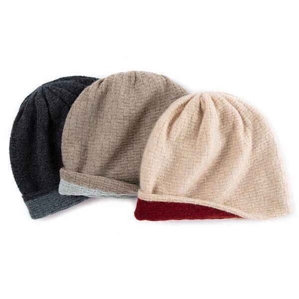 Обратна шапка кашмирена шапка