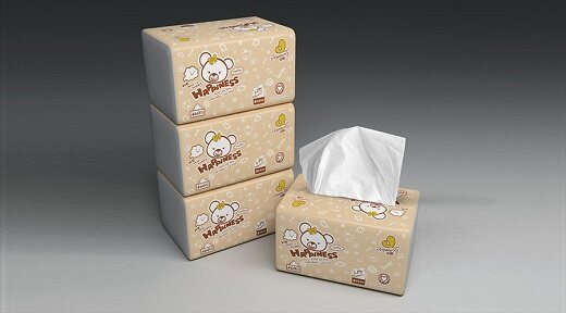 Soft Plastic Bag Pack Facial Tissue