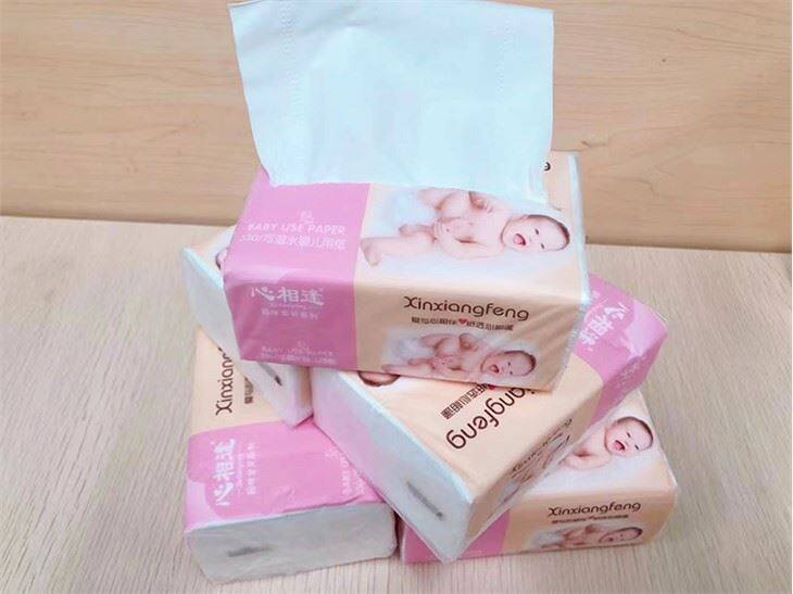 Plastic bag facial tissue