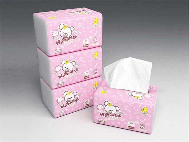 white premium soft pack facial tissue
