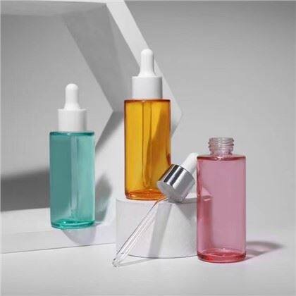 Flat Shoulder Frosted Skin Care Essential Oil Dropper Serum Bottle