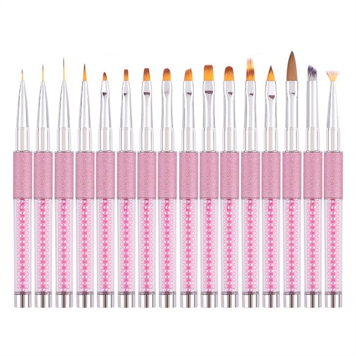 16 штук розово -цветной набор для ногтей