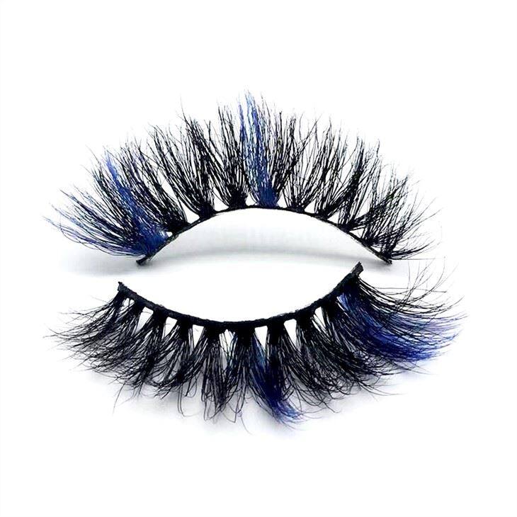 Cílios de vison coloridos de 20 mm