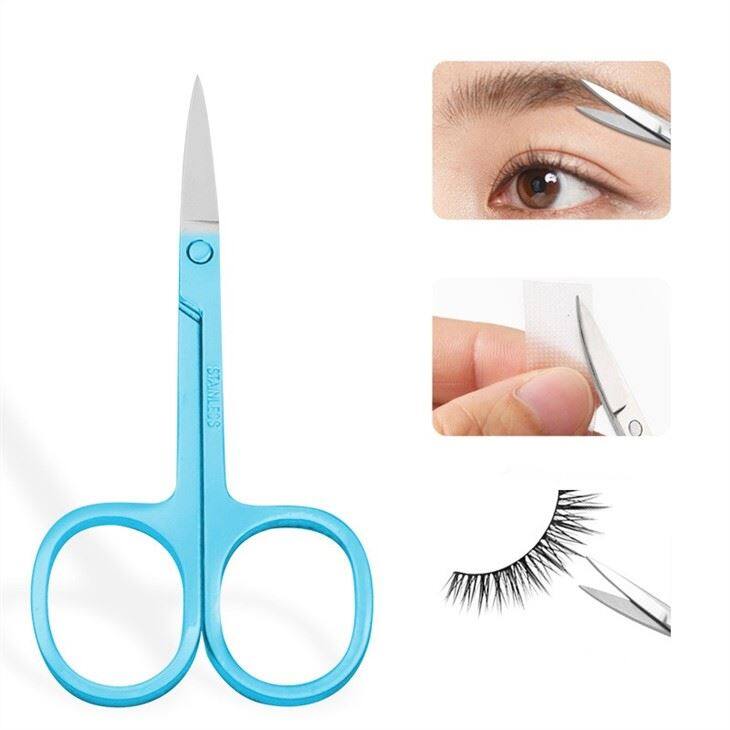 blue eyebrow scissors