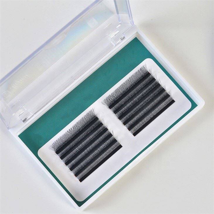 4D Clover Lashes Heat Bonded