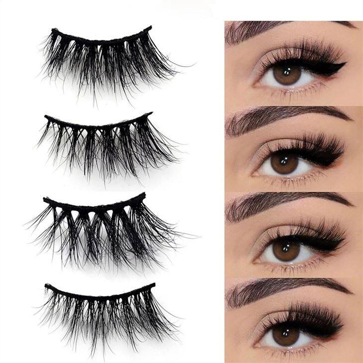 half eyelashes faux mink