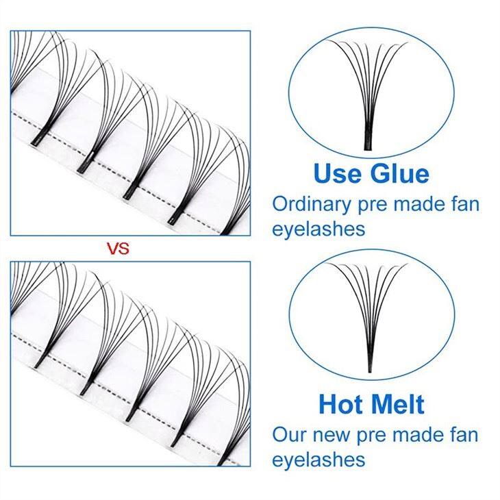 Hotmelt base fan lashes