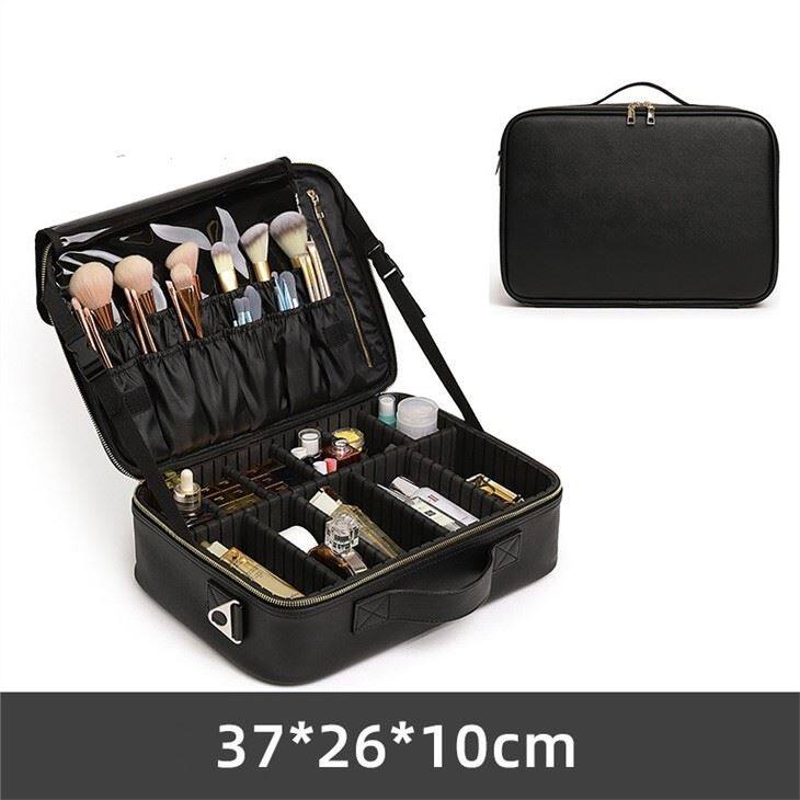 black makeup storage