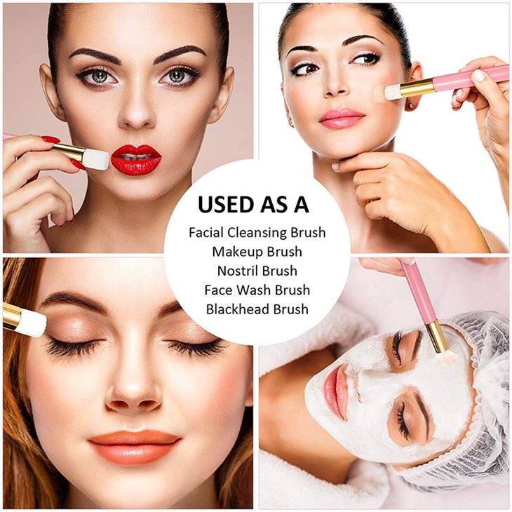 pink lash shampoo brushes