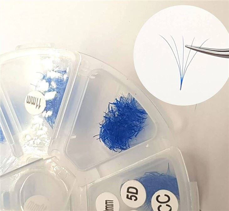 blue loose fan lashes