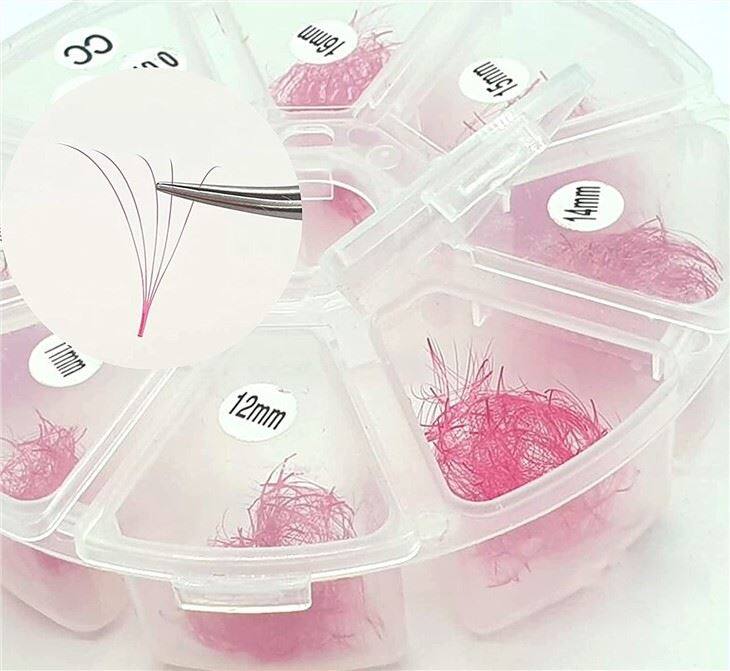 pink loose fan lashes
