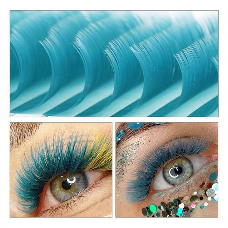 green classic lashes beauty