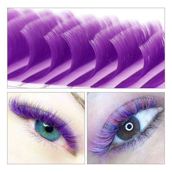 purple classic lashes beauty