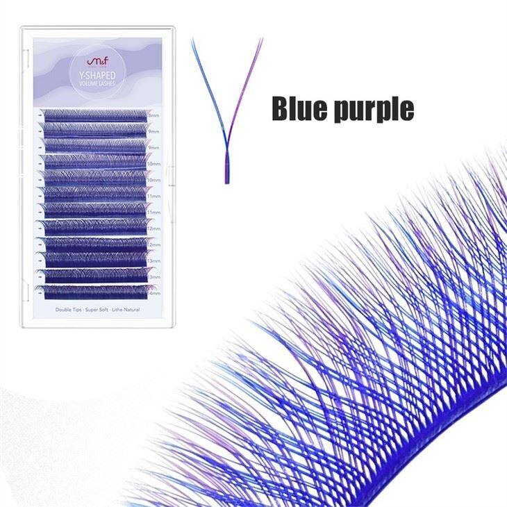 YY blue purple lashes