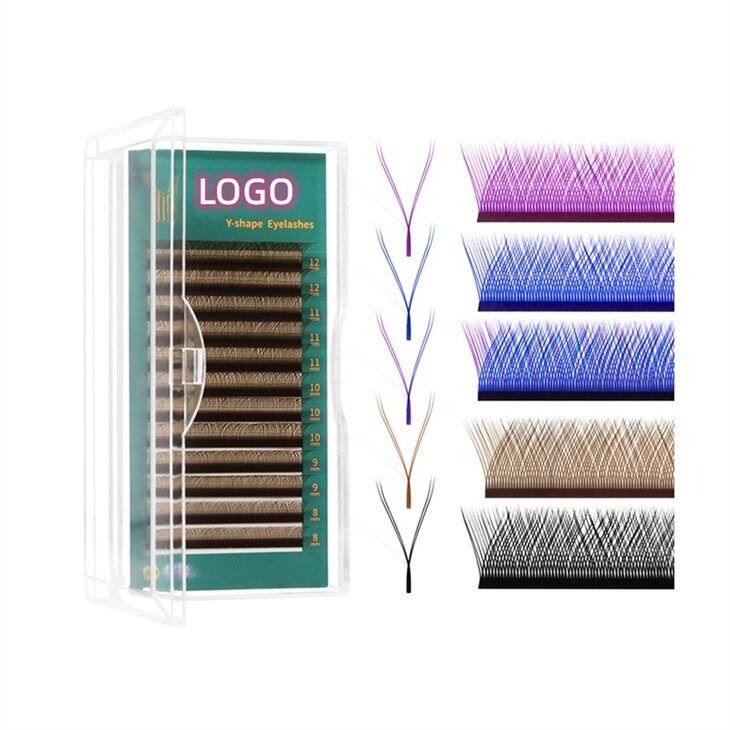 Y-shape colored lashes