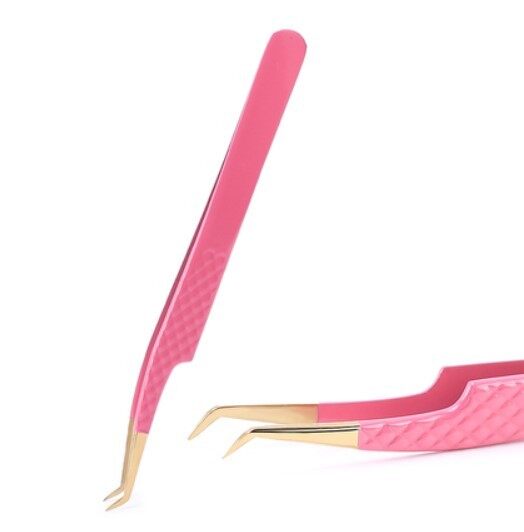 pink tweezers eyelash