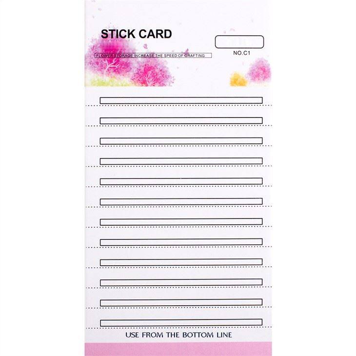 लैश एक्सटेंशन छड़ी कार्ड