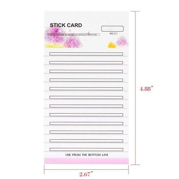 fan lashes stick card