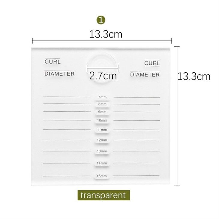 clear with jade stone lash pad