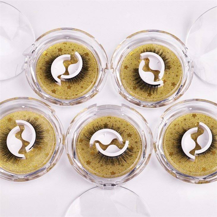 yellow self-stickying lashes