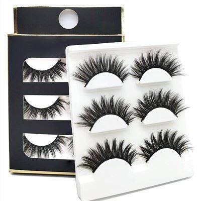 3 пары ресниц в форме кошачьего глаза