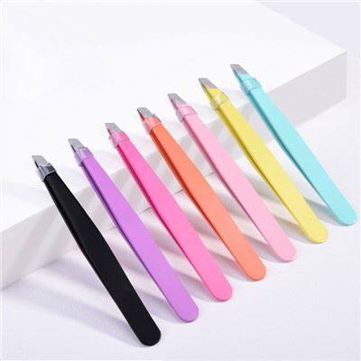 Pinça de sobrancelha colorida de alta precisão