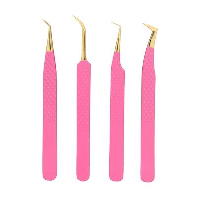 আইল্যাশ এক্সটেনশন গোলাপী ট্যুইজার