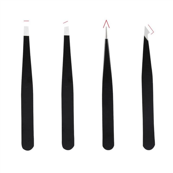 BLACK EYEBROW TWEEZER KIT