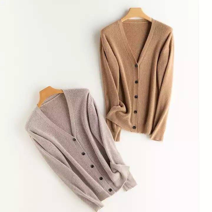 100% Cashmere Women Knit Cozy Cashmere Cardigan Sweater