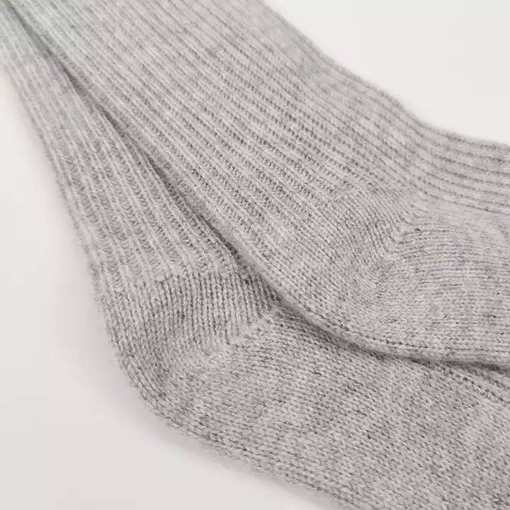 Custom Plain Knit Women Winter Cashmere Socks