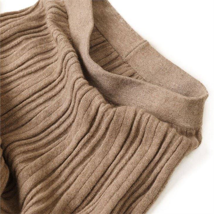 Elegant Over-The-Knee Knit Sweater Long Dress