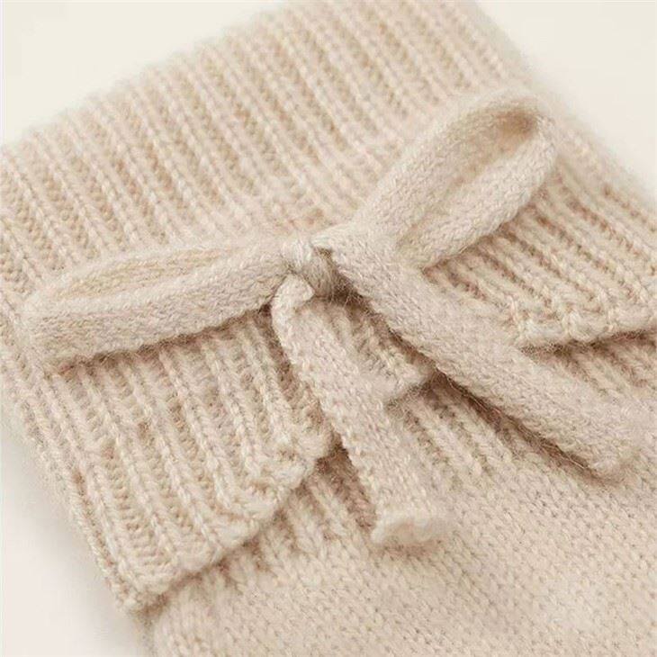 Lady Bowknot Winter Warm Cashmere Gloves