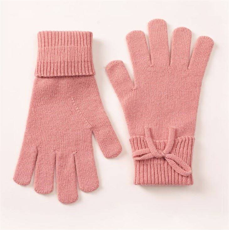 Lady Bowknot Winter Warm Cashmere Gloves