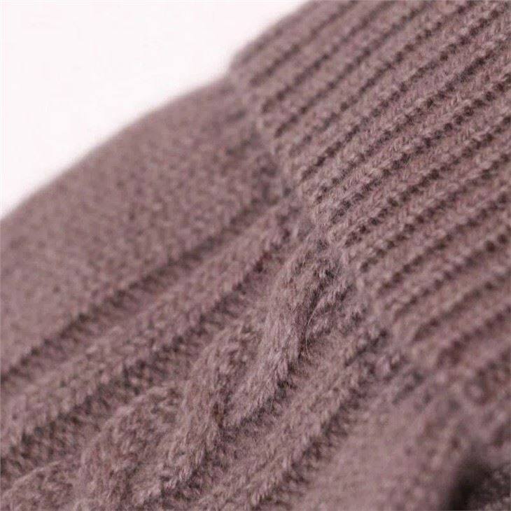 Men Finger Rib Knitted Cashmere Gloves