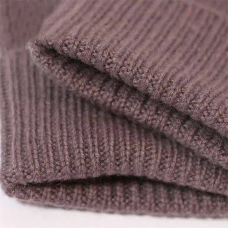 Men Finger Rib Knitted Cashmere Gloves