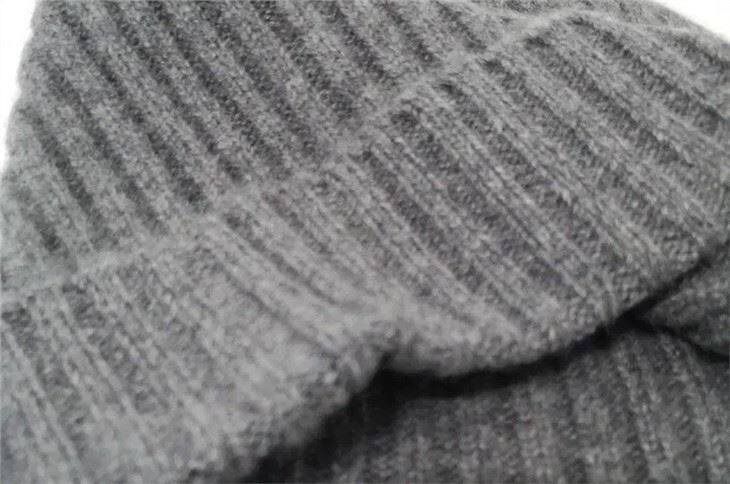 Men Solid Knitted Cashmere Beanie