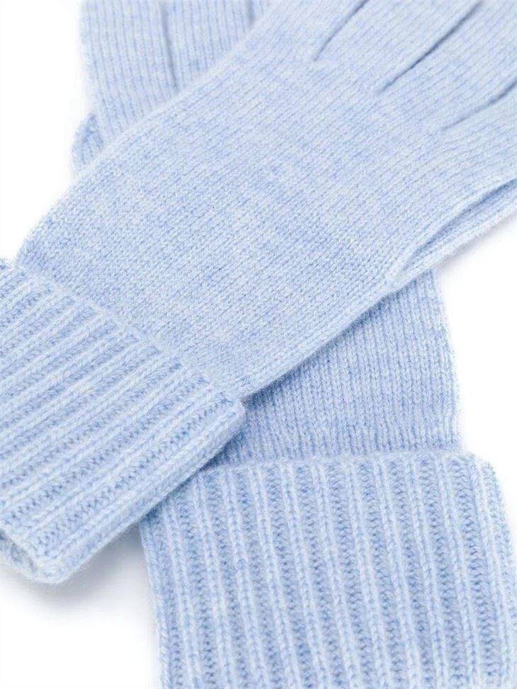 Men Finger Rib Knitted Cashmere Gloves