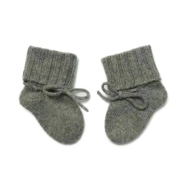 Cabled Newborn Baby Cashmere Booties