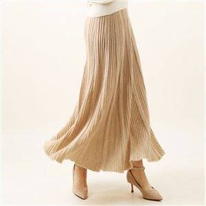 Vestido longo elegante de malha de caxemira acima do joelho