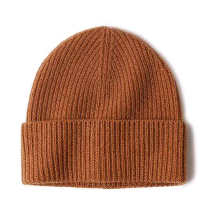 Solid Color Knitted Cashmere Beanie Hats