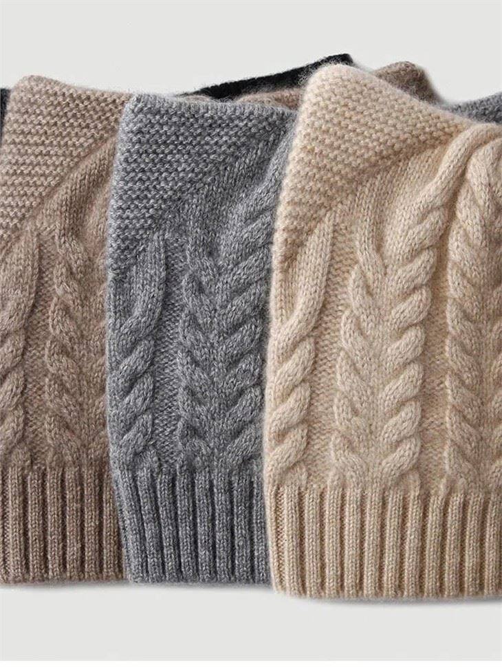 Twist Knitted Cashmere Baby Beanie