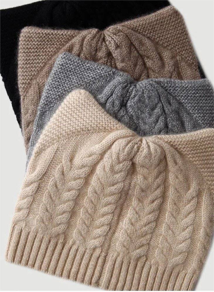 Twist Knitted Cashmere Baby Beanie