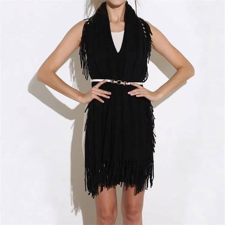 Winter Plain Cashmere Poncho