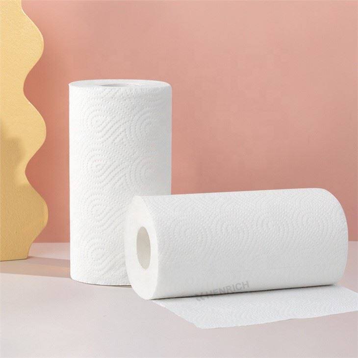 White Embossed Pattern Fine Quality Kitchen Paper Towel Manufacturer