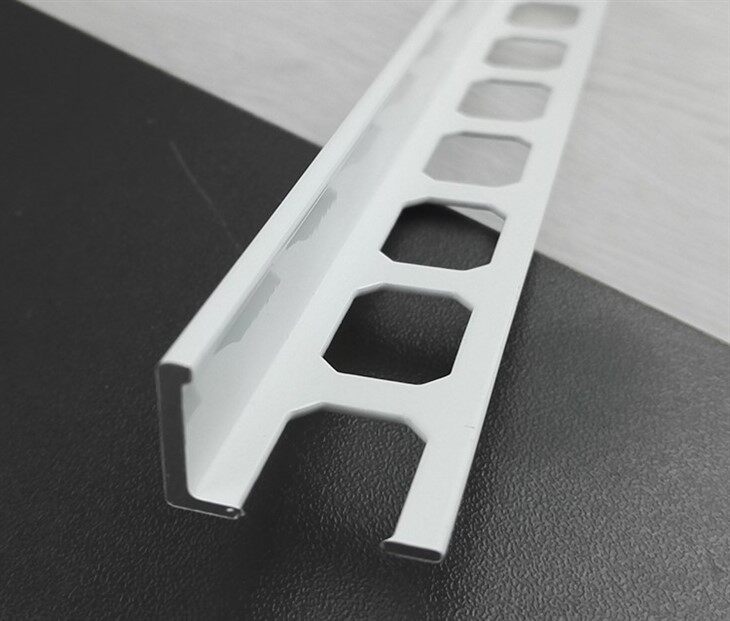 Aluminum Spray Painted White Ceramic Tile Decorative Profiles