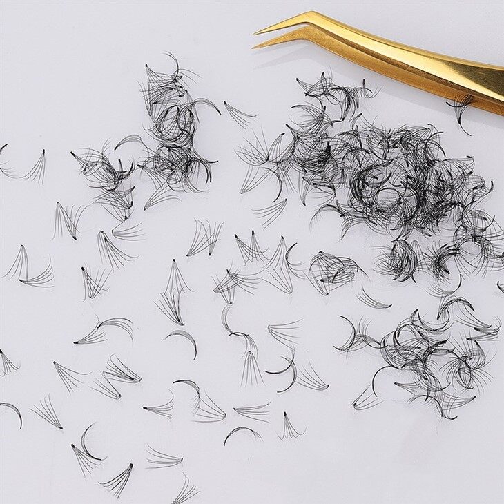 Loose Premade Fans Short Stem