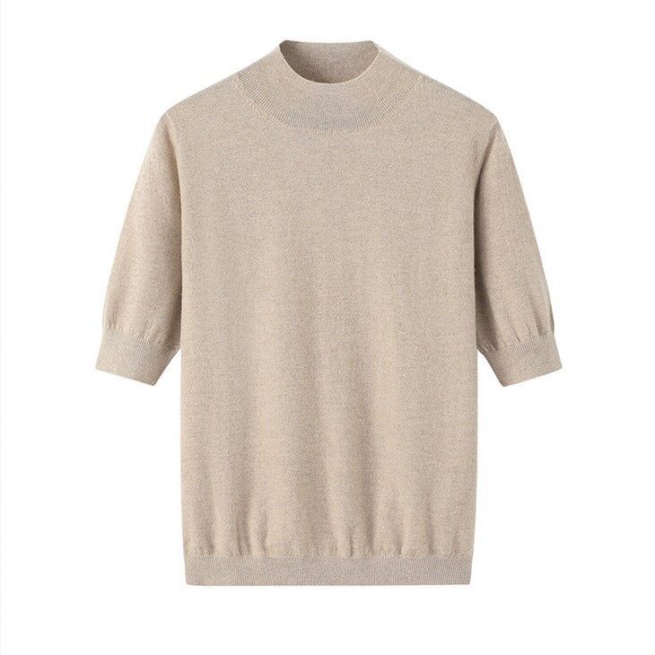 Cashmere Short Sleeve Sweaters 100 % Women Pure Cashmere Top Sweater