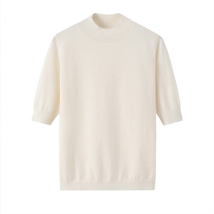 Cashmere Short Sleeve Sweaters 100 % Women Pure Cashmere Top Sweater