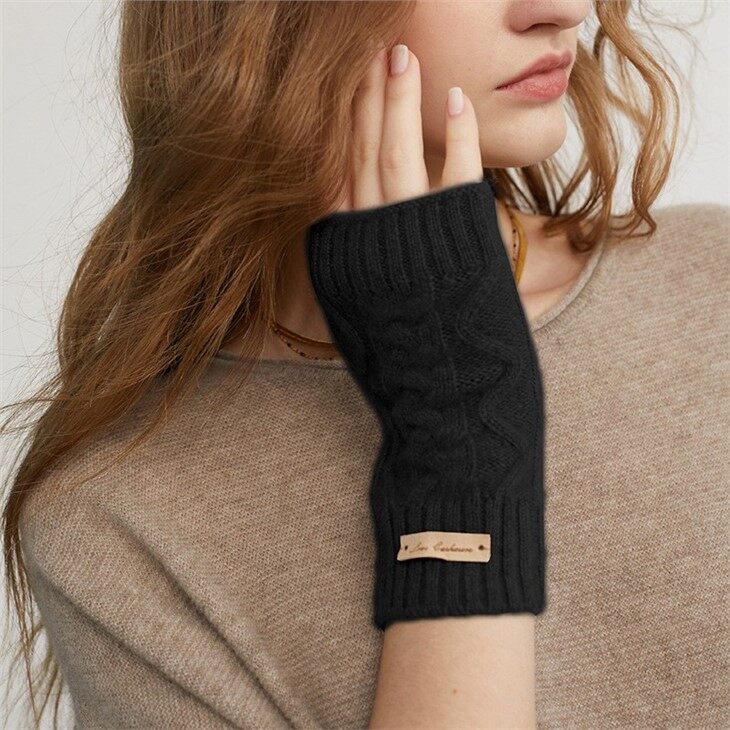 High Quality Latest Fingerless Winter Cashmere Gloves