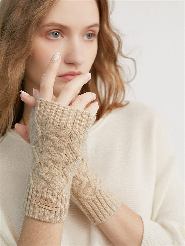 High Quality Latest Fingerless Winter Cashmere Gloves